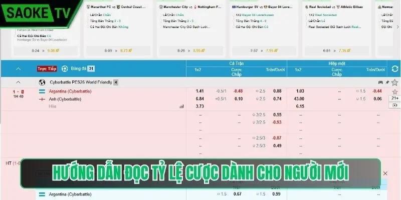 Hướng dẫn đọc tỷ lệ cược dành cho người mới