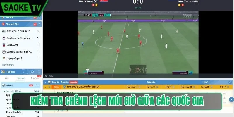 Kiểm tra chênh lệch múi giờ giữa các quốc gia